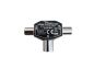 Preview: DINIC 2x Koaxial-Stecker auf Koaxial-Kupplung 2 TV-Geräte auf 1 Antennendose, Metall