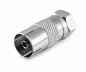 Preview: Adapter F-Stecker auf Koax-Kupplung, SAT Stecker auf ANT Kupplung, Vollmetall