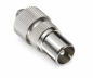 Preview: DINIC Koaxial Stecker 9,5mm mit Schraubanschluss Metallausführung für Koaxialkabel 4,5 - 7,5mm