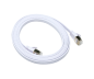 Preview: DINIC Patchkabel Cat.6, flach, PiMF/STP, PB, RJ45 St./St., OD 1,5mm x 6,1mm, weiß, 1m