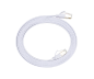 Preview: DINIC Patchkabel Cat.6, flach, PiMF/STP, PB, RJ45 St./St., OD 1,5mm x 6,1mm, weiß, 2m
