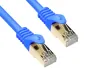 Preview: DINIC Cat.7 Premium Patchkabel 10 GB LAN / DSL Netzwerk, LSZH, PiMF/S-FTP Kabel, blau, 2m