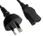 Preview: DINIC Netzkabel Stromkabel China Typ I auf C15, 1mm², CCC, schwarz, 1,8m