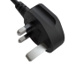 Preview: DINIC Netzkabel England UK Typ G auf C15, 1mm², schwarz, 1,80m