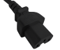 Preview: DINIC Netzkabel England UK Typ G auf C15, 1mm², schwarz, 1,80m