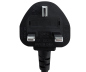Preview: DINIC Netzkabel England UK Typ G auf C15, 1mm², schwarz, 1,80m