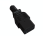Preview: DINIC Netzkabel Schukostecker E+F 90° auf C19 für 16A,