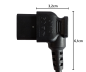 Preview: DINIC Netzkabel Schukostecker auf C19 für 16A gewinkelt, schwarz, 1.80m