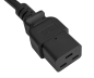 Preview: DINIC Netzkabel Japan Typ B auf C19, VCTF 2mm², 1,8m JPN 3pin/IEC 60320-C19, JET, PSE, schwarz