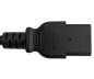 Preview: DINIC Netzkabel Japan Typ B auf C19, VCTF 2mm², 1,8m JPN 3pin/IEC 60320-C19, JET, PSE, schwarz
