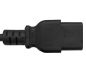 Preview: DINIC Netzkabel KS C 8305 auf C19, 1mm², KC, KS C 8305 (YP-22K) - C19, schwarz, 1,80m