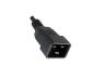 Preview: DINIC Kaltgeräte-Verlängerung C13 Stecker auf C20 Buchse, VDE, 1mm², schwarz, 5m