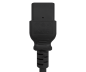 Preview: DINIC Netzkabel England UK Typ G auf C19, 13A, 1,5mm², 1,8m