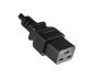 Preview: DINIC Netzkabel Schukostecker  E+F 90° auf C19 für 16A,