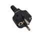 Preview: DINIC Netzkabel,  Schutzkontaktstecker auf C5 Kleeblatt-Stecker,