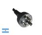 Preview: DINIC Netzkabel Argentinien Typ I auf C5, 0,75mm², schwarz, 1,8m