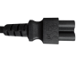 Preview: DINIC Netzkabel, Stromkabel für Brasilien Typ N auf C5, 0,75mm², schwarz, 1,8m