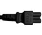 Preview: DINIC Netzkabel Stromkabel China Typ I auf C5, 0,75mm², schwarz, 1,80m