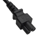 Preview: DINIC Netzkabel Israel Typ H auf C5, 0,75mm², 1,8m ISR 3pin/IEC 60320-C5, SII, schwarz