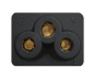 Preview: DINIC Netzkabel Israel Typ H auf C5, 0,75mm², 1,8m ISR 3pin/IEC 60320-C5, SII, schwarz