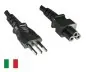 Preview: DINIC Stromkabel, Netzkabel für Italien auf C5 Stecker, 1,80m