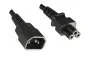 Mobile Preview: DINIC Kaltgeräte-Verlängerung C5 Stecker auf C14 Buchse, Adapterkabel 1,80m