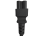 Preview: DINIC Netzkabel England UK Typ G auf C5, 3A, 0,75mm², ASTA, 1,80m
