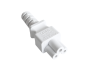 Preview: DINIC Netzkabel Schutzkontaktstecker auf C5, weiß, 1,80m