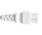 Preview: DINIC Netzkabel Schutzkontaktstecker auf C5, weiß, 1,80m
