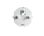 Preview: DINIC Netzkabel Schutzkontaktstecker auf C5, weiß, 1,80m