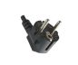 Preview: DINIC Netzkabel, Stromkabel mit Schutzkontakt-Stecker auf C5 gewinkelt, schwarz, 5m