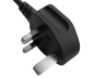Preview: DINIC Netzkabel England UK Typ G auf C5 90°, 5A, 0,75mm², ASTA, 3m