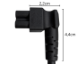 Preview: DINIC Netzkabel England UK Typ G auf C5 90°, 5A, 0,75mm², ASTA, 3m