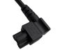 Preview: Power cable England UK type G 5A to C5 90°, 0,75mm², approval: ASTA, black, length 1,80m