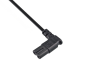 Preview: DINIC Netzkabel Eurostecker auf C7, 90 Grad seitwärts gewinkelt, 3m