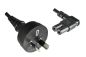 Preview: Netzkabel Australien Typ I auf C7 90°, 0,75mm²,