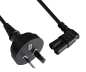 Preview: Netzkabel Australien Typ I auf C7 90°, 0,75mm²,