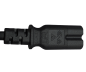 Preview: DINIC Netzkabel Australien Typ I auf C7, SAA, 0,75mm², schwarz, 1,8m
