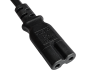 Preview: DINIC Netzkabel, Stromkabel für Brasilien Typ C auf C7 2pin, 0,75mm², schwarz, 1,8m