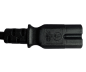 Preview: DINIC Netzkabel, Stromkabel für Brasilien Typ C auf C7 2pin, 0,75mm², schwarz, 1,8m
