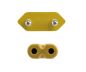 Preview: DINIC Stromkabel, Netzkabel Euro-Stecker auf C7 gelb, 2-pin Euro-8, VDE, 1,80m