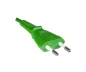 Preview: DINIC Stromkabel, Netzkabel Euro-Stecker auf C7 grün, 2-pin Euro-8, 1,80m