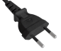Preview: DINIC Netzkabel Israel Typ C auf C7, 0,75mm², 1,8m ISR 2pin/IEC 60320-C7, SII, schwarz