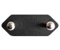 Preview: DINIC Netzkabel Israel Typ C auf C7, 0,75mm², 1,8m ISR 2pin/IEC 60320-C7, SII, schwarz