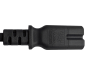 Preview: DINIC Netzkabel Israel Typ C auf C7, 0,75mm², 1,8m ISR 2pin/IEC 60320-C7, SII, schwarz