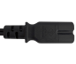 Preview: DINIC Netzkabel Japan Typ A auf C7, 0,75mm², 1,8m JPN 2pin/IEC 60320-C7, VFF, JET PSE, schwarz