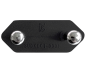 Preview: DINIC Netzkabel KOREA 2pin auf C7 90°, 0,75mm², 1,8m KOR 2pin/IEC 60320-C7 gewinkelt, KTL, schwarz