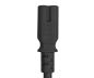 Preview: DINIC Netzkabel KOREA 2pin auf C7, 0,75mm², KTL, schwarz, 1.80m