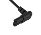 Preview: DINIC Netzkabel England UK Typ G 3A auf C7 90° UO, 0,75mm², ASTA, HK, Safety Mark, 1.80m