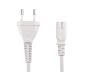 Preview: DINIC Stromkabel, Netzkabel Euro-Stecker auf C7 weiß, 2-pin Euro-8, VDE, 2m